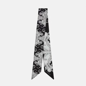 Versace Silver Baroque Silk Scarf Tie